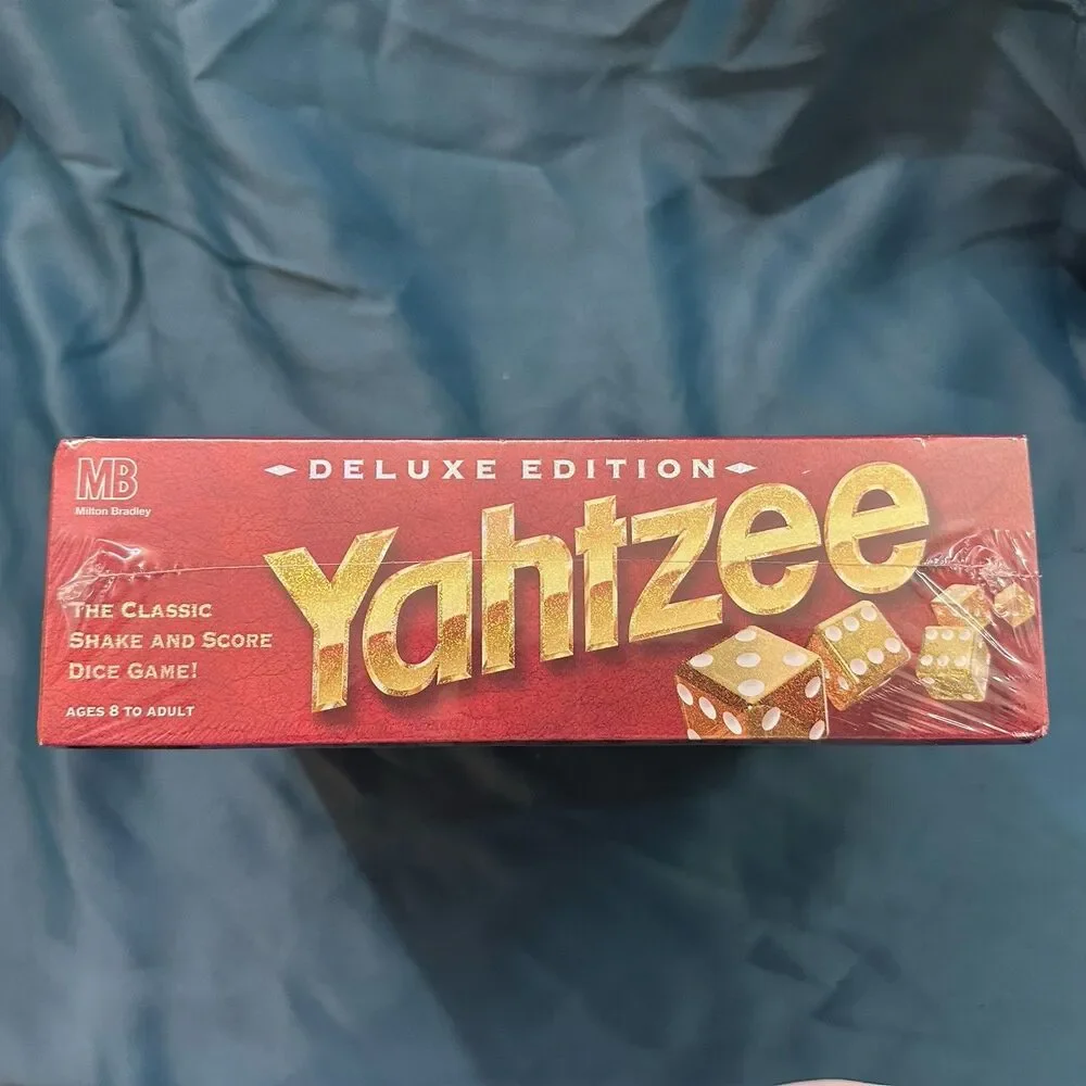 Vtg 1997 Milton Bradley Deluxe Edition Yahtzee Dice Game Factory Sealed New